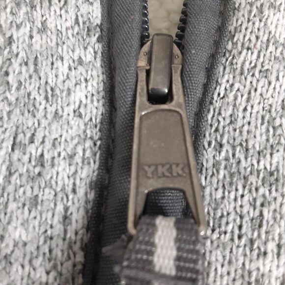 Orvis 1/4 Zip Sherpa Fleece Lined Pullover Sweater Heather Gray Mens Size M YKK - Picture 10 of 12